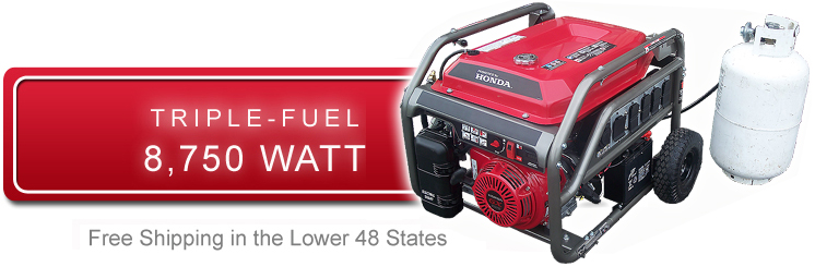 Triple-fuel honda 8750 w generator #3